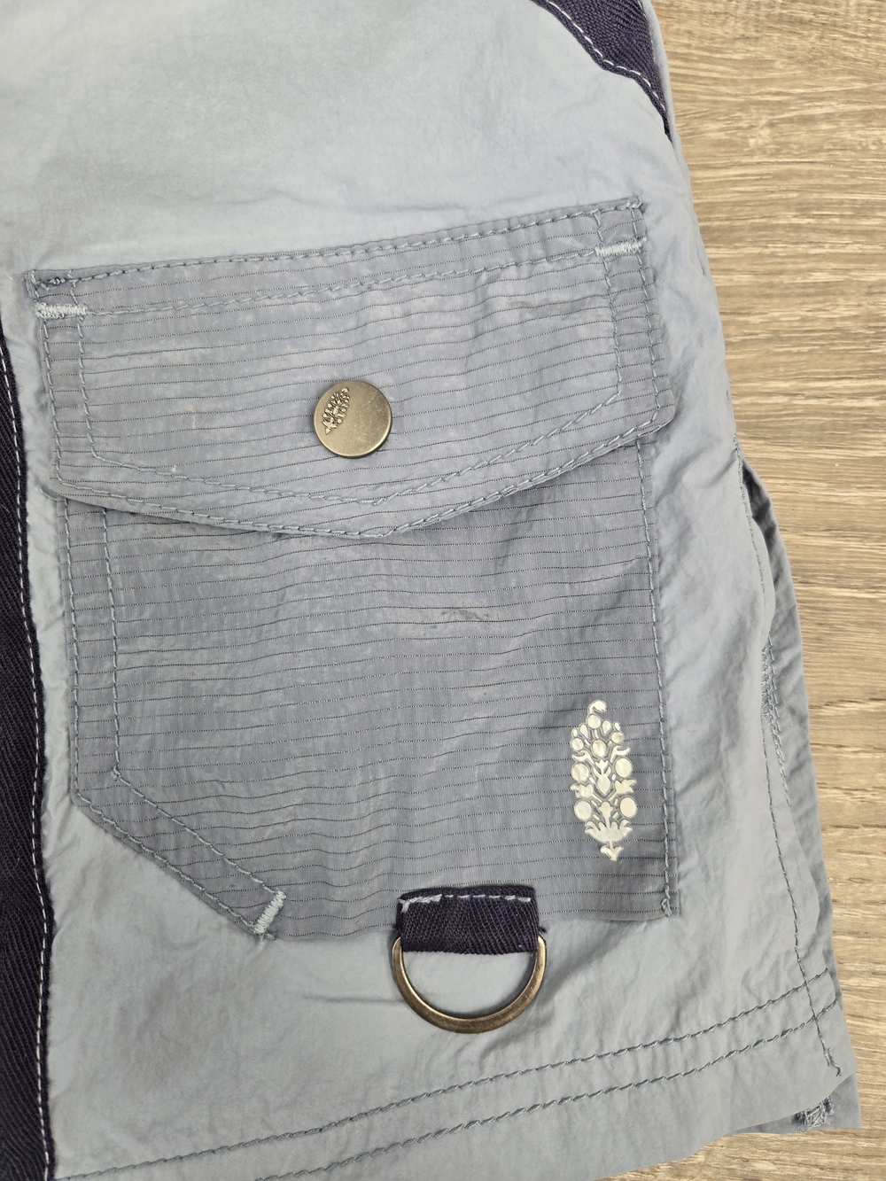 Free People Movement Moonbeam Rainwater Slate Blue Gray Utility Skort Small - Picture 5 of 14